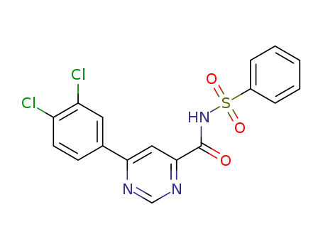 N-[6-(3,4-dichloro-phenyl)-pyrimidine-4-carbonyl]-benzenesulfonamide