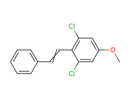 Molecular Structure of 128412-92-0 (1,3-Dichloro-5-methoxy-2-((E)-styryl)-benzene)