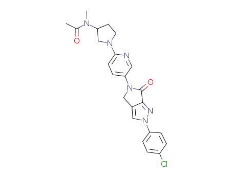 N-(1-(5-(2-(4-chlorophenyl)-6-oxopyrrolo[3,4-c]pyrazol-5(2H,4H,6H)-yl)pyridin-2-yl)pyrrolidin-3-yl)-N-methylacetamide