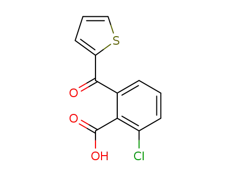 Molecular Structure of 874523-51-0 (2-chloro-6-(thiophene-2-carbonyl)-benzoic acid)