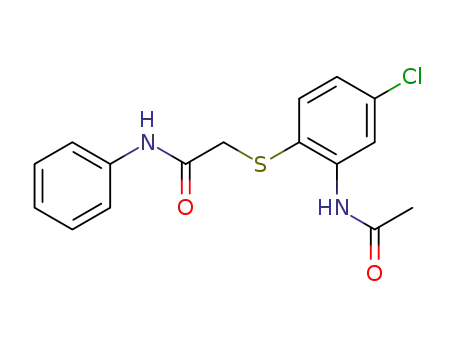 <2-Acetamino-4-chlor-phenylmercapto>-essigsaeure-anilid