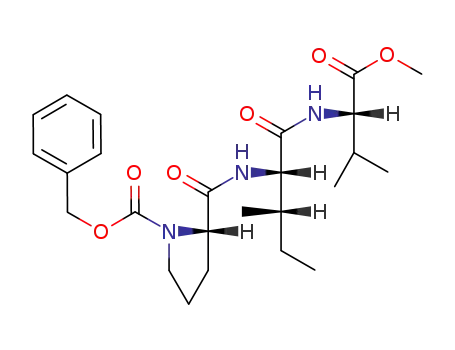 Molecular Structure of 127231-57-6 (L-Valine, N-[N-[1-[(phenylmethoxy)carbonyl]-L-prolyl]-L-isoleucyl]-, methyl
ester)