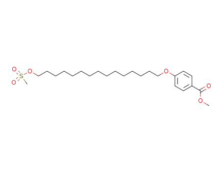 4-(15-Methanesulfonyloxy-pentadecyloxy)-benzoic acid methyl ester