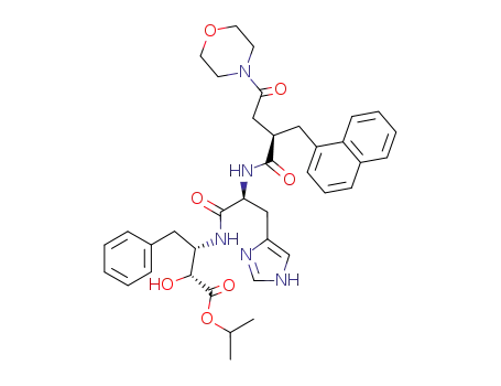 isopropyl (2R,3S)-3-<<N-<(2R)-3-(morpholinocarbonyl)-2-(1-naphthylmethyl)-propionyl>-L-histidyl>amino>-2-hydroxy-4-phenylbutyrate