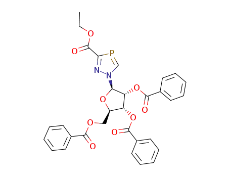 1-((2R,3R,4R,5R)-3,4-Bis-benzoyloxy-5-benzoyloxymethyl-tetrahydro-furan-2-yl)-1H-[1,2,4]diazaphosphole-3-carboxylic acid ethyl ester