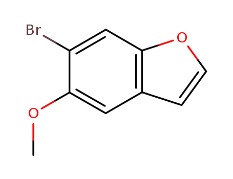Molecular Structure of 63272-68-4 (Benzofuran, 6-bromo-5-methoxy-)
