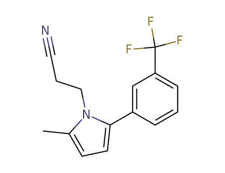 Molecular Structure of 123184-29-2 (3-[2-Methyl-5-(3-trifluoromethyl-phenyl)-pyrrol-1-yl]-propionitrile)