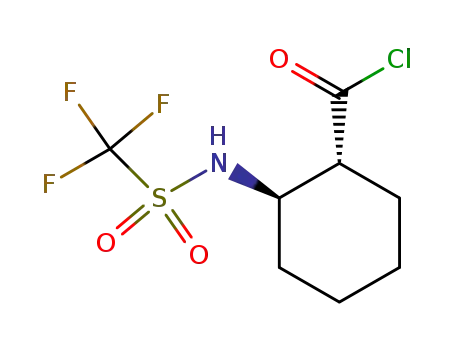 Cyclohexanecarbonyl chloride, 2-[[(trifluoromethyl)sulfonyl]amino]-,
trans-