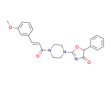 1-[3<i>t</i>-(3-methoxy-phenyl)-acryloyl]-4-(4-oxo-5-phenyl-4,5-dihydro-oxazol-2-yl)-piperazine