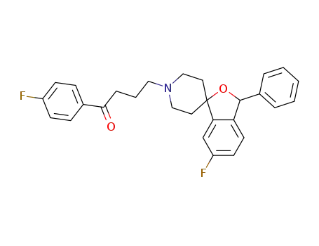 Molecular Structure of 68381-82-8 (1-(4-fluoro-phenyl)-4-(6-fluoro-3-phenyl-3<i>H</i>-spiro[isobenzofuran-1,4'-piperidin]-1'-yl)-butan-1-one)