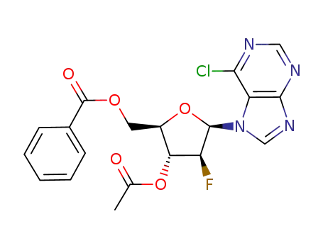 Benzoic acid (2R,3R,4S,5R)-3-acetoxy-5-(6-chloro-purin-7-yl)-4-fluoro-tetrahydro-furan-2-ylmethyl ester