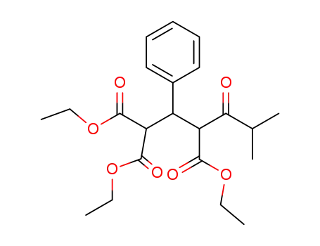 Molecular Structure of 872269-62-0 (5-methyl-4-oxo-2-phenyl-hexane-1,1,3-tricarboxylic acid triethyl ester)