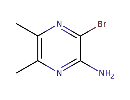 Molecular Structure of 6294-69-5 (3-BROMO-5,6-DIMETHYLPYRAZIN-2-AMINE)