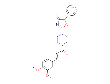 1-[3-(3,4-dimethoxy-phenyl)-acryloyl]-4-(4-oxo-5-phenyl-4,5-dihydro-oxazol-2-yl)-piperazine