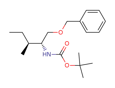 Molecular Structure of 132149-83-8 (((1R,2S)-1-Benzyloxymethyl-2-methyl-butyl)-carbamic acid tert-butyl ester)
