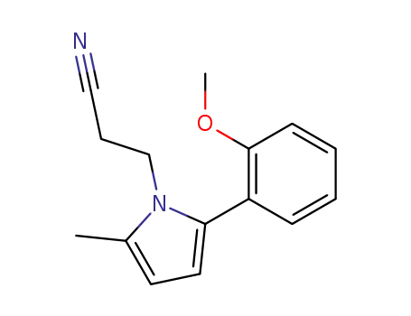 Molecular Structure of 123184-31-6 (3-[2-(2-Methoxy-phenyl)-5-methyl-pyrrol-1-yl]-propionitrile)