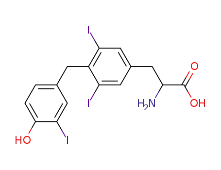 Phenylalanine, 4-[(4-hydroxy-3-iodophenyl)methyl]-3,5-diiodo-