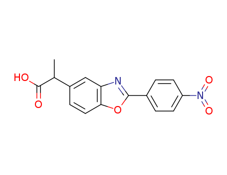 2-[2-(4-Nitrophenyl)benzooxazol-5-yl]propanoic acid