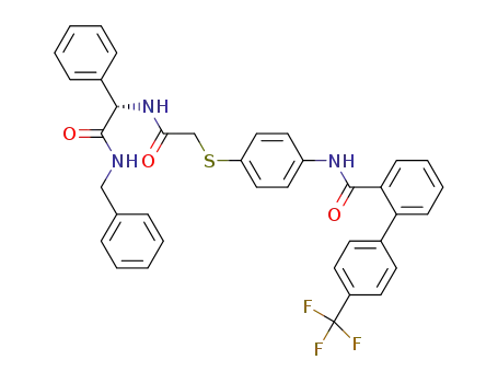 (S) 4'-trifluoromethylbiphenyl-2-carboxylic acid (4-{[(benzylcarbamoyl-phenyl-methyl)carbamoyl]methylsulfanyl}phenyl)amide