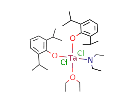 Ta{N(C<sub>2</sub>H<sub>5</sub>)2}{C<sub>6</sub>H<sub>3</sub>(C<sub>3</sub>H<sub>7</sub>)2O}2Cl<sub>2</sub>{O(C<sub>2</sub>H<sub>5</sub>)2}