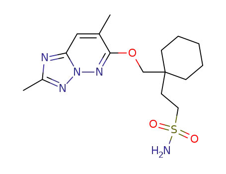 Molecular Structure of 175215-31-3 (2-[1-[(4,8-dimethyl-1,2,7,9-tetrazabicyclo[4.3.0]nona-2,4,6,8-tetraen- 3-yl)oxymethyl]cyclohexyl]ethanesulfonamide)