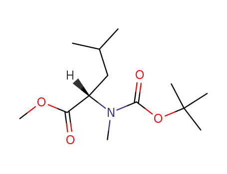 Molecular Structure of 130994-88-6 (methyl N-methyl-N-(tert-butoxycarbonyl)-L-leucinate)