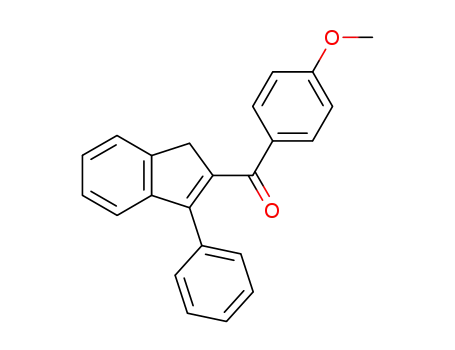 Molecular Structure of 63129-35-1 (Methanone, (4-methoxyphenyl)(3-phenyl-1H-inden-2-yl)-)