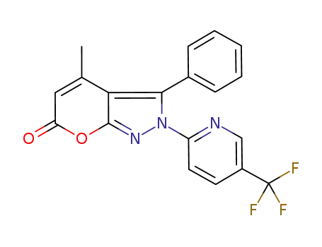 4-methyl-3-phenyl-2-(5-trifluoromethylpyridin-2-yl)-2H-pyrano[2,3-c]pyrazol-6-one