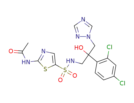 3-(2-Acetamido-5-thiazolesulfonamido)-2-(2,4-dichlorophenyl)-1-(1H-1,2,4-triazol-1-yl)propan-2-ol