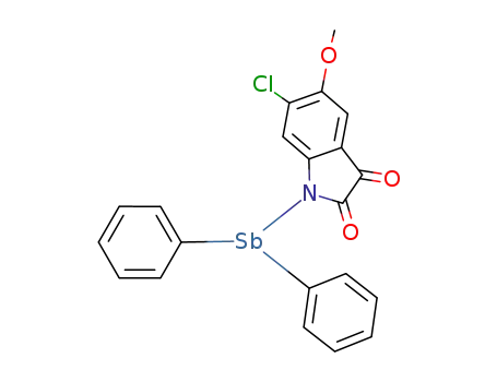 diphenylantimony(III) 6-chloro-5-methoxyisatin