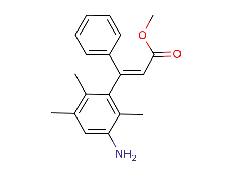 Molecular Structure of 1041644-09-0 ((E)-methyl 3-(3-amino-2,5,6-trimethylphenyl)-3-phenylpropenoate)