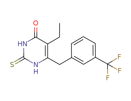Molecular Structure of 1015701-16-2 (5-ethyl-6-(3-trifluoromethylbenzyl)-2-thiouracil)