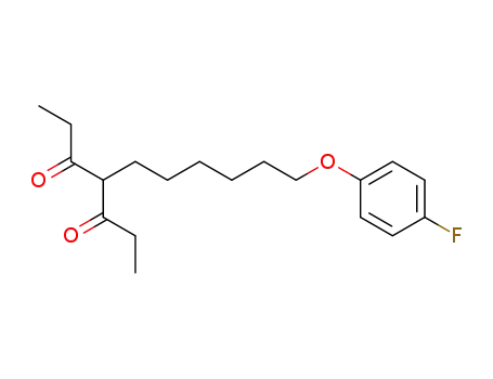 Molecular Structure of 62489-41-2 (3,5-Heptanedione, 4-[6-(4-fluorophenoxy)hexyl]-)