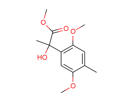 Molecular Structure of 92157-64-7 (2-<2,5-Dimethoxy-4-methyl-phenyl>-milchsaeure-methylester)