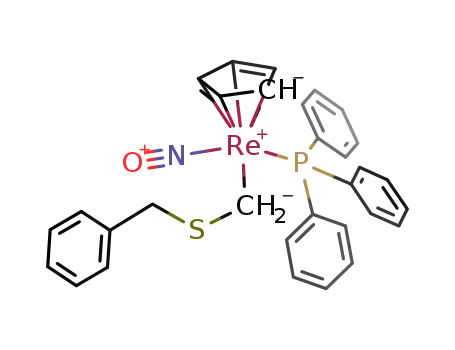 (C<sub>5</sub>H<sub>5</sub>)Re(NO)(P(C<sub>6</sub>H<sub>5</sub>)3)(CH<sub>2</sub>SCH<sub>2</sub>C<sub>6</sub>H<sub>5</sub>)