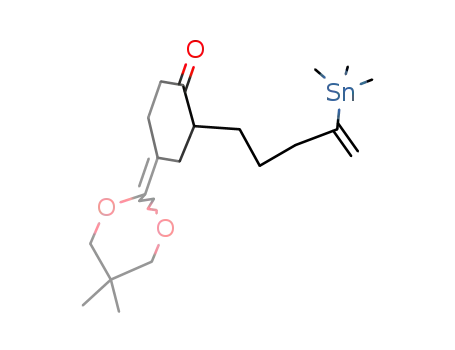 Molecular Structure of 99474-81-4 (C<sub>4</sub>H<sub>4</sub>O<sub>2</sub>(CH<sub>3</sub>)2C<sub>6</sub>H<sub>7</sub>(O)((CH<sub>2</sub>)3C(Sn(CH<sub>3</sub>)3)CH<sub>2</sub>))