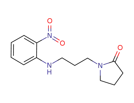 Molecular Structure of 380605-15-2 (1-(3-(2-NITROPHENYLAMINO)PROPYL)PYRROLIDIN-2-ONE)