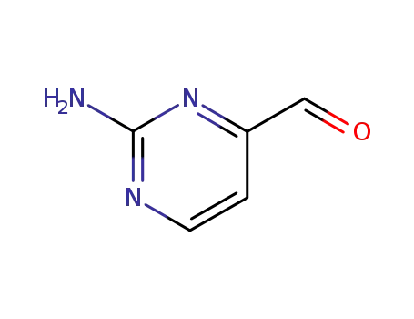 Molecular Structure of 165807-06-7 (4-Pyrimidinecarboxaldehyde, 2-amino- (9CI))