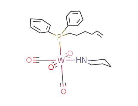 cis-(η1-5-hexenyldiphenylphosphine)-(piperidine)W(CO)4