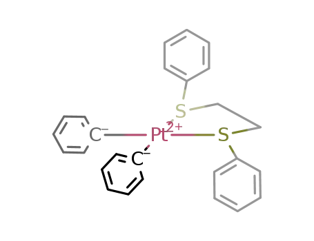 Molecular Structure of 105597-80-6 (cis[PtPh<sub>2</sub>(1,2-bis(phenylthio)ethane)])