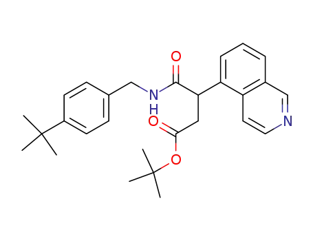 Molecular Structure of 581812-39-7 (5-Isoquinolinepropanoic acid,
b-[[[[4-(1,1-dimethylethyl)phenyl]methyl]amino]carbonyl]-,
1,1-dimethylethyl ester)