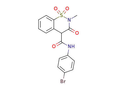 Molecular Structure of 29209-03-8 (N-(4-bromophenyl)-2-methyl-1,1,3-trioxo-4H-1$l^{6},2-benzothiazine-4-carboxamide)