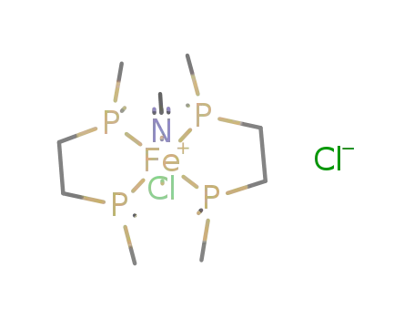 Molecular Structure of 110005-53-3 (trans-acetonitrile-bis(1,2-bis(dimethylphosphino)ethane)chloroiron(II) chloride)
