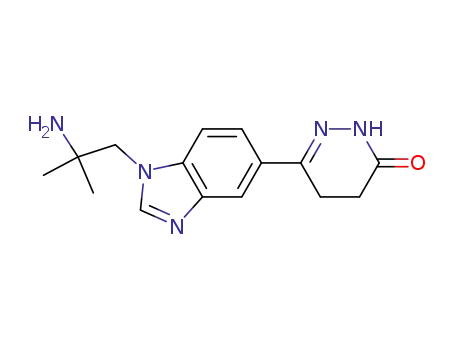 Molecular Structure of 133155-59-6 (6-[1-(2-amino-2,2-dimethylethyl)benzimidazol-5-yl]-4,5-dihydro-3(2H)-pyridazinone)