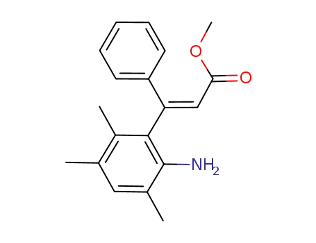 Molecular Structure of 1041644-10-3 ((E)-methyl 3-(2-amino-3,5,6-trimethylphenyl)-3-phenylpropenoate)