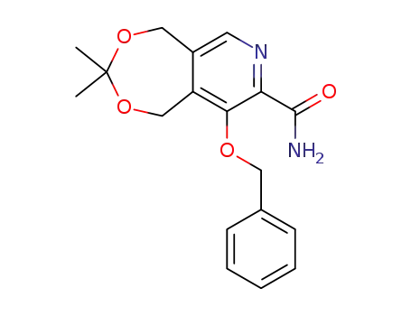 Molecular Structure of 62489-13-8 ([1,3]Dioxepino[5,6-c]pyridine-8-carboxamide,
1,5-dihydro-3,3-dimethyl-9-(phenylmethoxy)-)