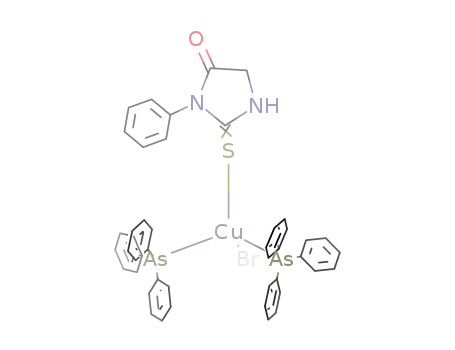 {Cu(I)(AsPh<sub>3</sub>)2(3-phenyl-2-thioxoimidazolidin-4-one)Br}