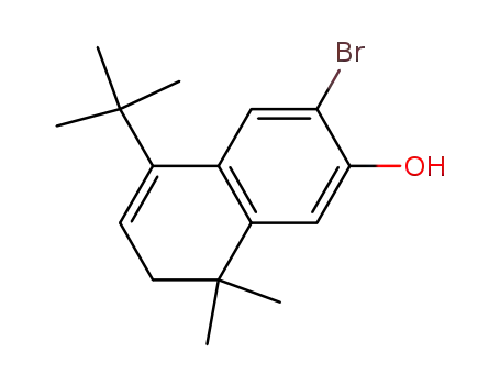 2-Naphthalenol,
3-bromo-5-(1,1-dimethylethyl)-7,8-dihydro-8,8-dimethyl-