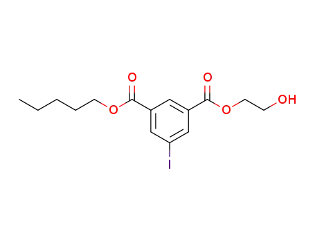 Molecular Structure of 4863-12-1 (3-Jod-5-pentyloxycarbonyl-benzoesaeure-<2-hydroxy-aethylester>)