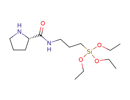 Molecular Structure of 72947-47-8 (2-Pyrrolidinecarboxamide, N-[3-(triethoxysilyl)propyl]-, (S)-)